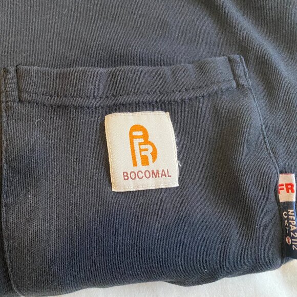 2 X BOCOMAL FR Shirts Flame Resistant Shirt 5.5oz 100% Cotton CAT2 Mens Lg - Picture 6 of 7